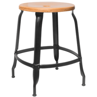 NICOLLE STOOL WOODEN SEAT 45cm - DYKE & DEAN