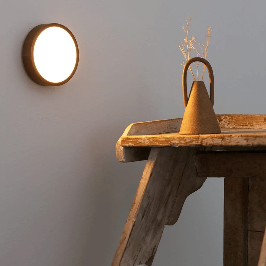 OAK WOOD DISC WALL LIGHT - DYKE & DEAN