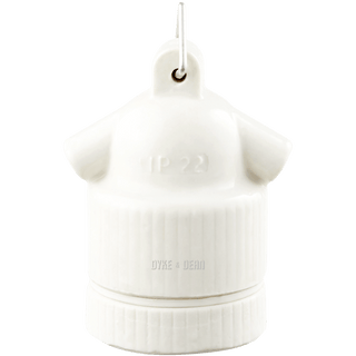 OFF WHITE CERAMIC E27 FESTOON BULB HOLDER - DYKE & DEAN