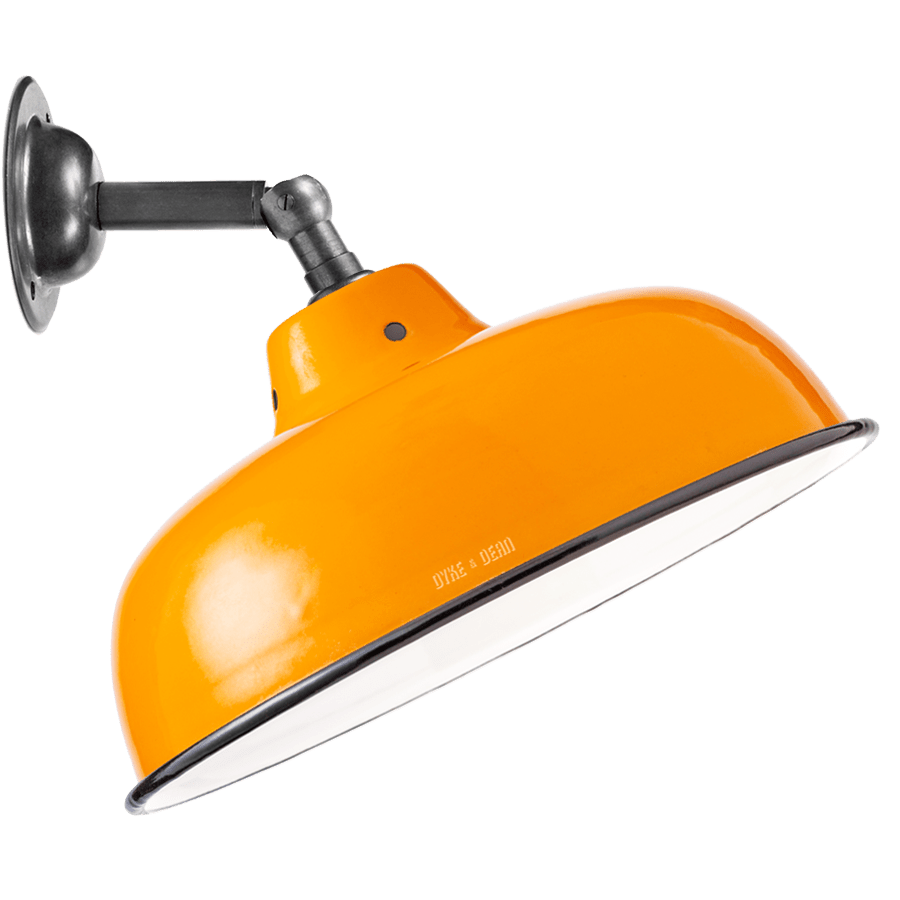 ORANGE NECK VENT SHADE WALL LAMP - DYKE & DEAN