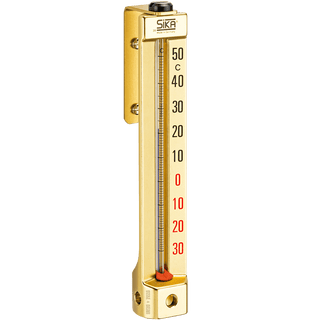 OUTDOOR GOLD PLATED THERMOMETER - DYKE & DEAN