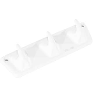 PORCELAIN 3V HOOK PLATE WHITE - DYKE & DEAN