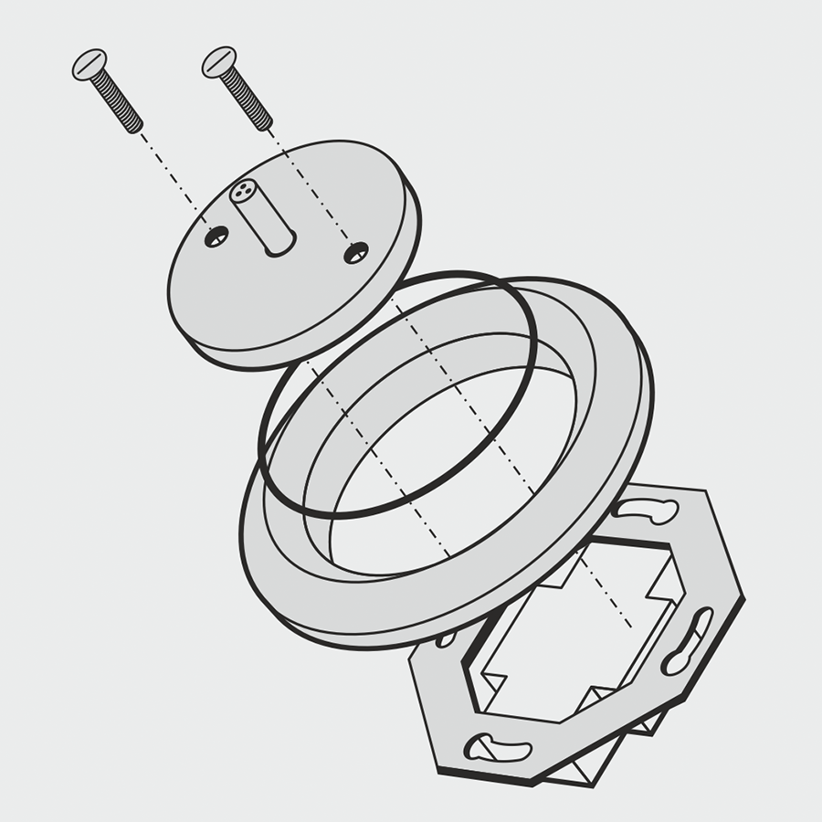 PORCELAIN WALL CABLE GLAND SOCKET AZURE - DYKE & DEAN