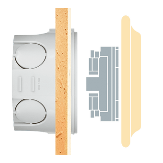 PORCELAIN WALL CABLE GLAND SOCKET CHROME - DYKE & DEAN