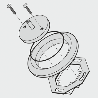 PORCELAIN WALL CABLE GLAND SOCKET DERMA - DYKE & DEAN