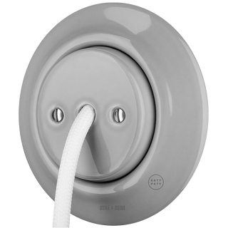 PORCELAIN WALL CABLE GLAND SOCKET GREY - DYKE & DEAN