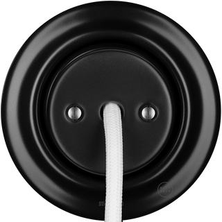 PORCELAIN WALL CABLE GLAND SOCKET MATT BLACK - DYKE & DEAN