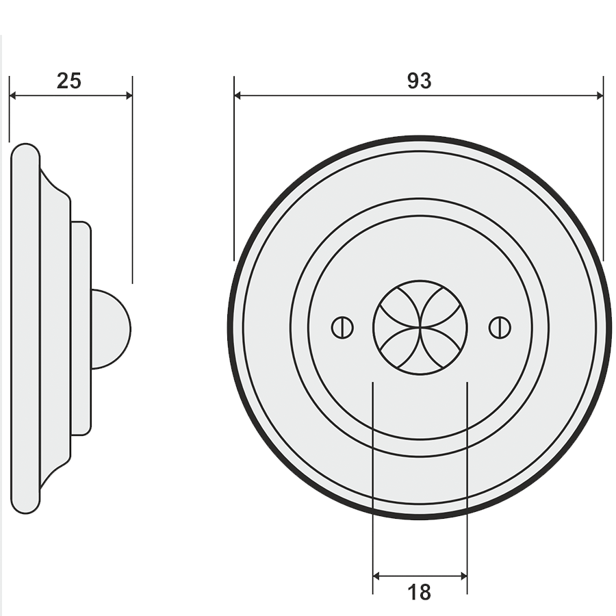 PORCELAIN WALL CABLE MOTION SENSOR BRONZE - DYKE & DEAN