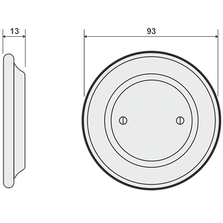 PORCELAIN WALL END PLUG SOCKET AZURE - DYKE & DEAN