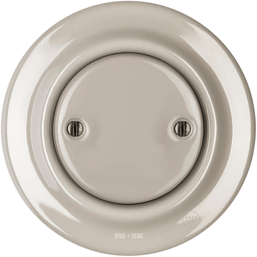 PORCELAIN WALL END PLUG SOCKET CAPPUCCINO - DYKE & DEAN