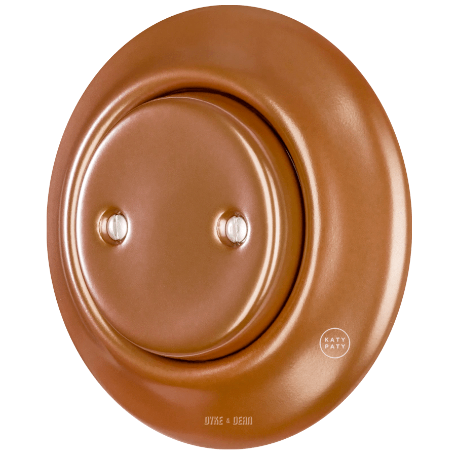 PORCELAIN WALL END PLUG SOCKET COPPER - DYKE & DEAN