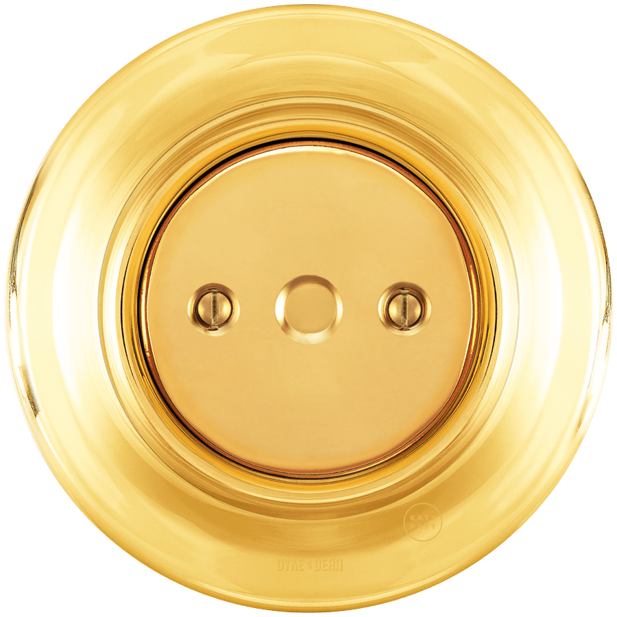 PORCELAIN WALL END PLUG SOCKET GOLD - DYKE & DEAN