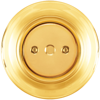 PORCELAIN WALL END PLUG SOCKET GOLD - DYKE & DEAN