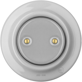 PORCELAIN WALL END PLUG SOCKET GREY - DYKE & DEAN