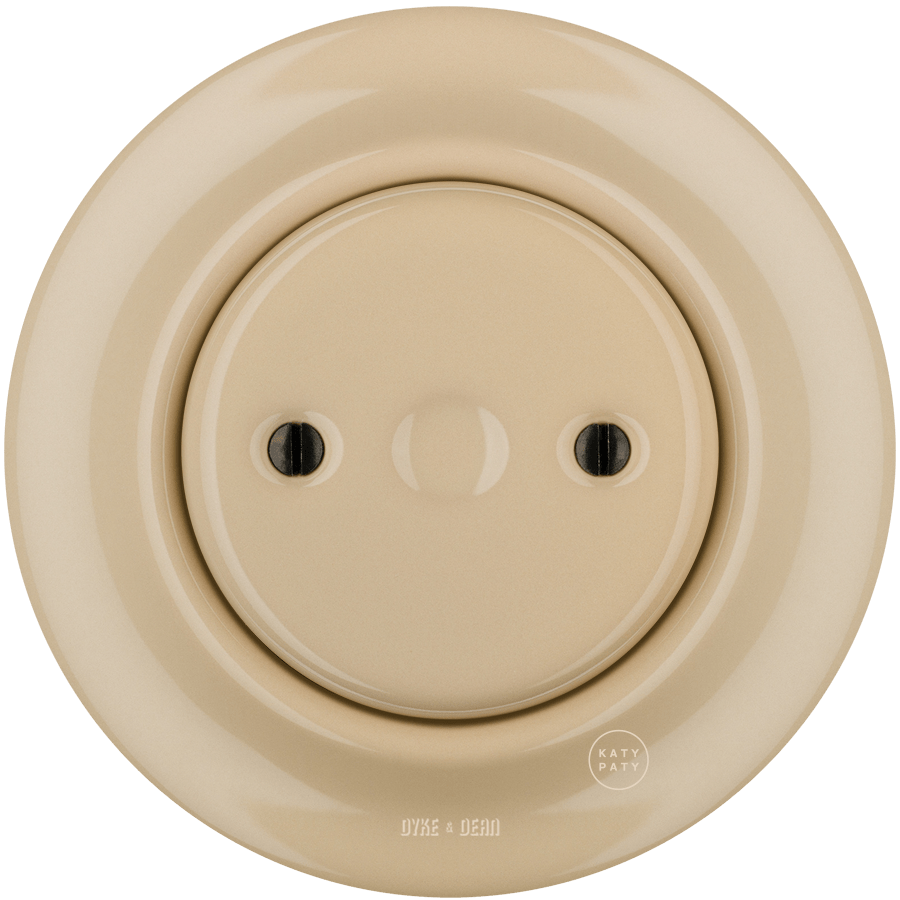 PORCELAIN WALL END PLUG SOCKET SAND - DYKE & DEAN