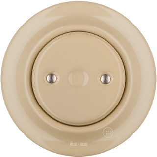 PORCELAIN WALL END PLUG SOCKET SAND - DYKE & DEAN