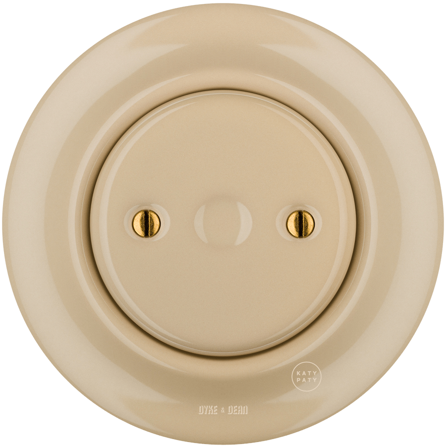 PORCELAIN WALL END PLUG SOCKET SAND - DYKE & DEAN