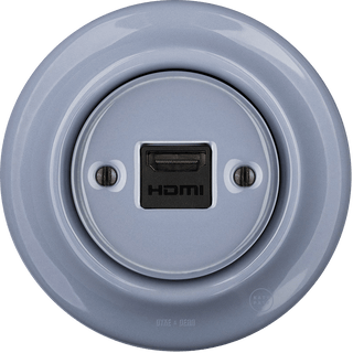 PORCELAIN WALL SOCKET ASH GREY HDMI - DYKE & DEAN