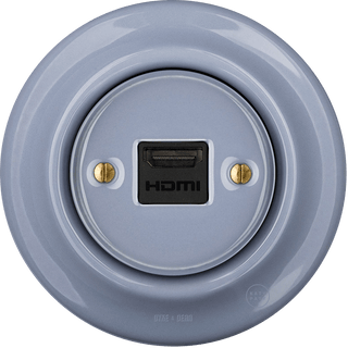 PORCELAIN WALL SOCKET ASH GREY HDMI - DYKE & DEAN