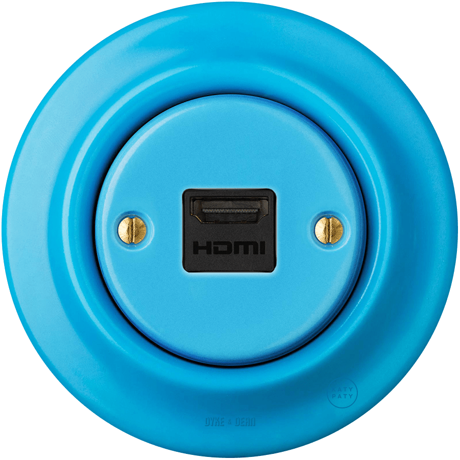 PORCELAIN WALL SOCKET AZURE HDMI - DYKE & DEAN