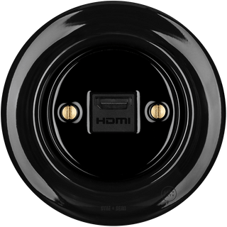 PORCELAIN WALL SOCKET BLACK HDMI - DYKE & DEAN