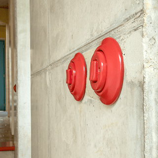 PORCELAIN WALL SOCKET BRICK RED TV ANTENNA - DYKE & DEAN