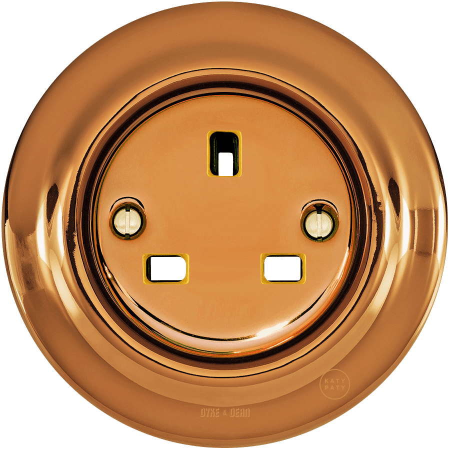 PORCELAIN WALL SOCKET BRONZE UK - DYKE & DEAN