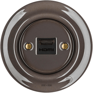 PORCELAIN WALL SOCKET BROWN HDMI - DYKE & DEAN