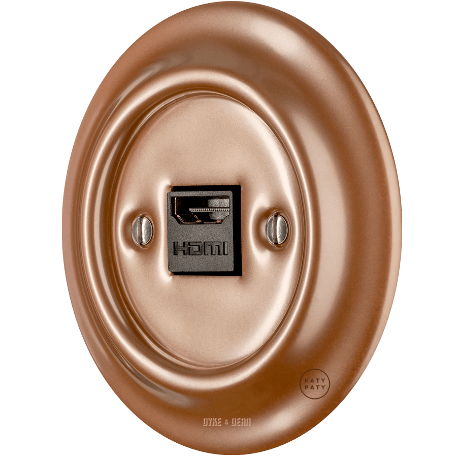 PORCELAIN WALL SOCKET COPPER HDMI - DYKE & DEAN