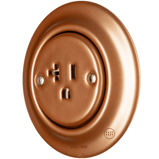 PORCELAIN WALL SOCKET COPPER USA 20 AMP - DYKE & DEAN