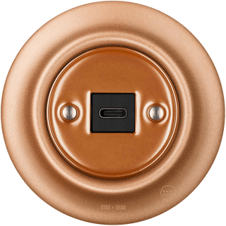 PORCELAIN WALL SOCKET COPPER USB-C - DYKE & DEAN