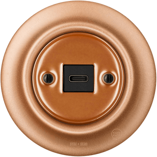 PORCELAIN WALL SOCKET COPPER USB-C - DYKE & DEAN