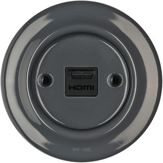 PORCELAIN WALL SOCKET DARK GREY HDMI - DYKE & DEAN