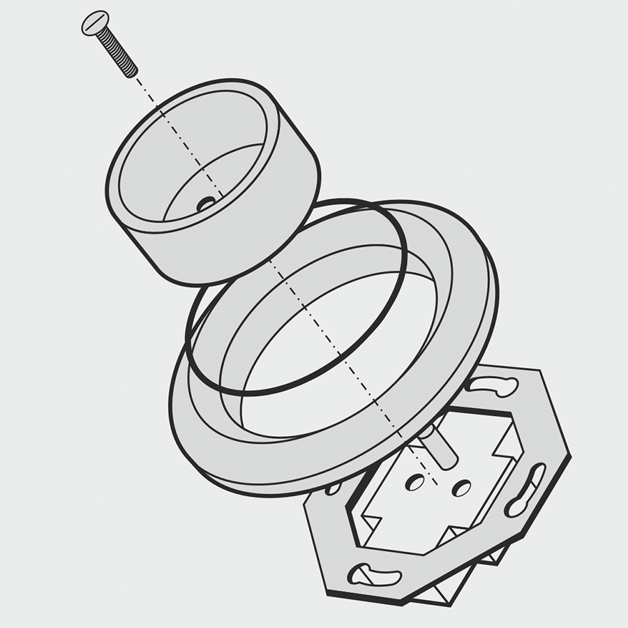 PORCELAIN WALL SOCKET DERMA - DYKE & DEAN