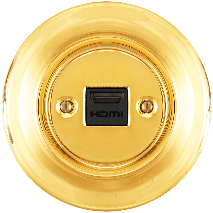 PORCELAIN WALL SOCKET GOLD HDMI - DYKE & DEAN