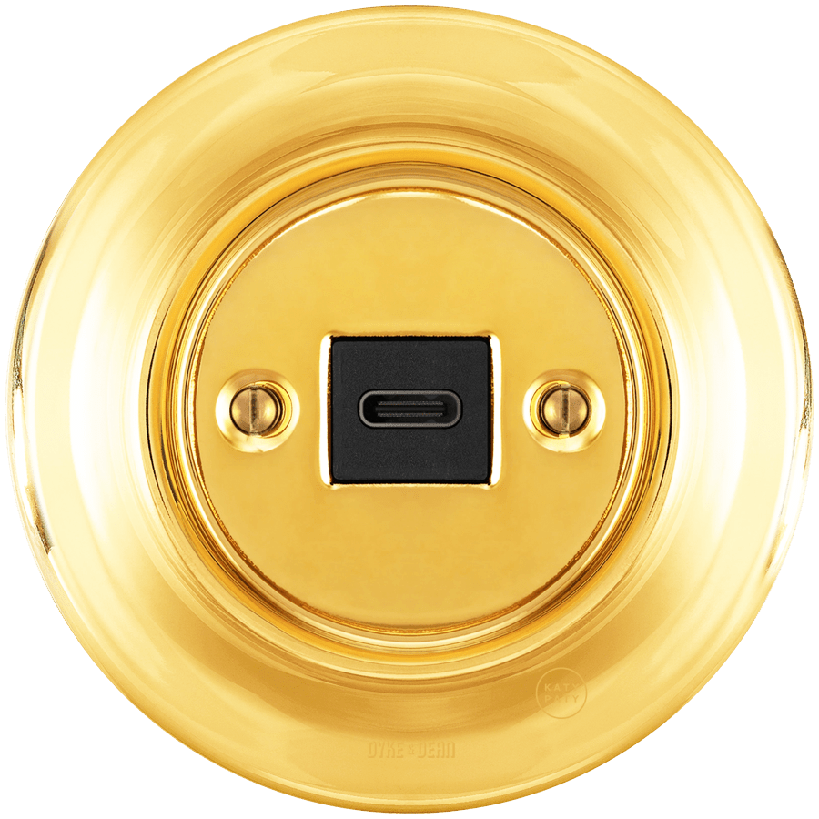 PORCELAIN WALL SOCKET GOLD USB-C - DYKE & DEAN