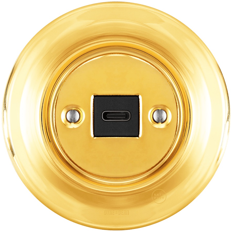 PORCELAIN WALL SOCKET GOLD USB-C - DYKE & DEAN