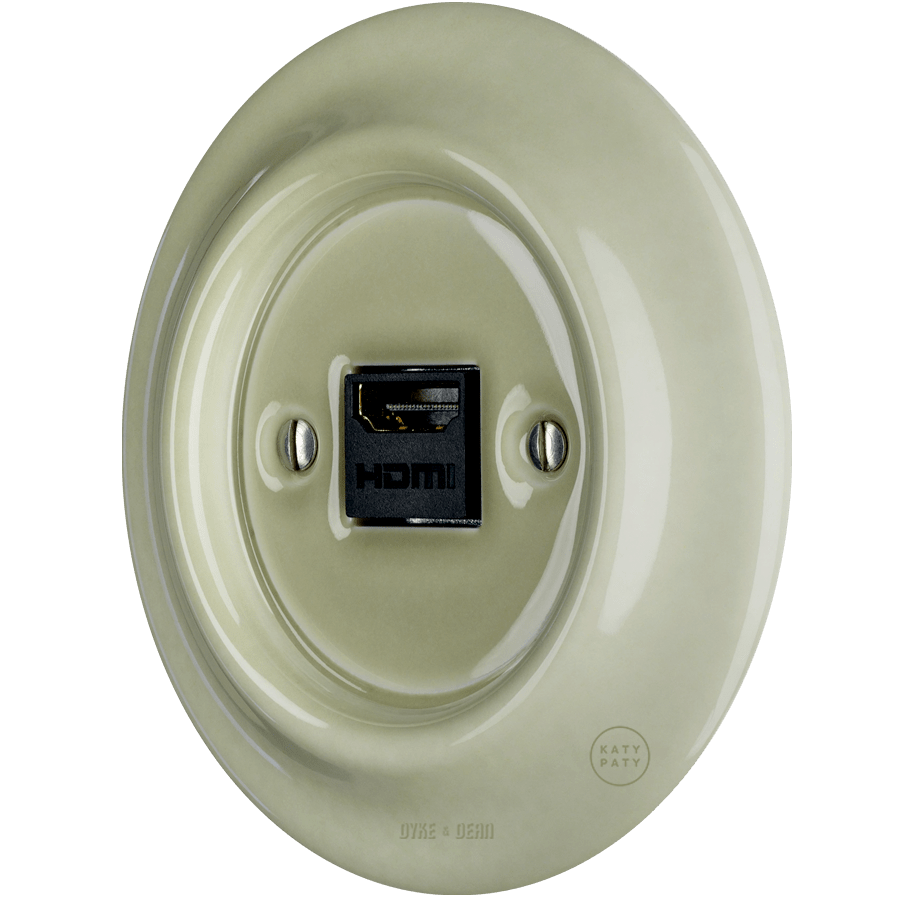 PORCELAIN WALL SOCKET GREY GREEN HDMI - DYKE & DEAN