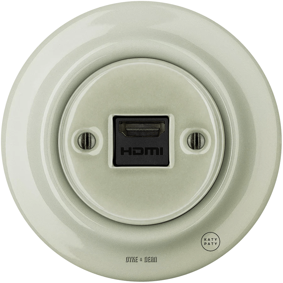 PORCELAIN WALL SOCKET GREY GREEN HDMI - DYKE & DEAN