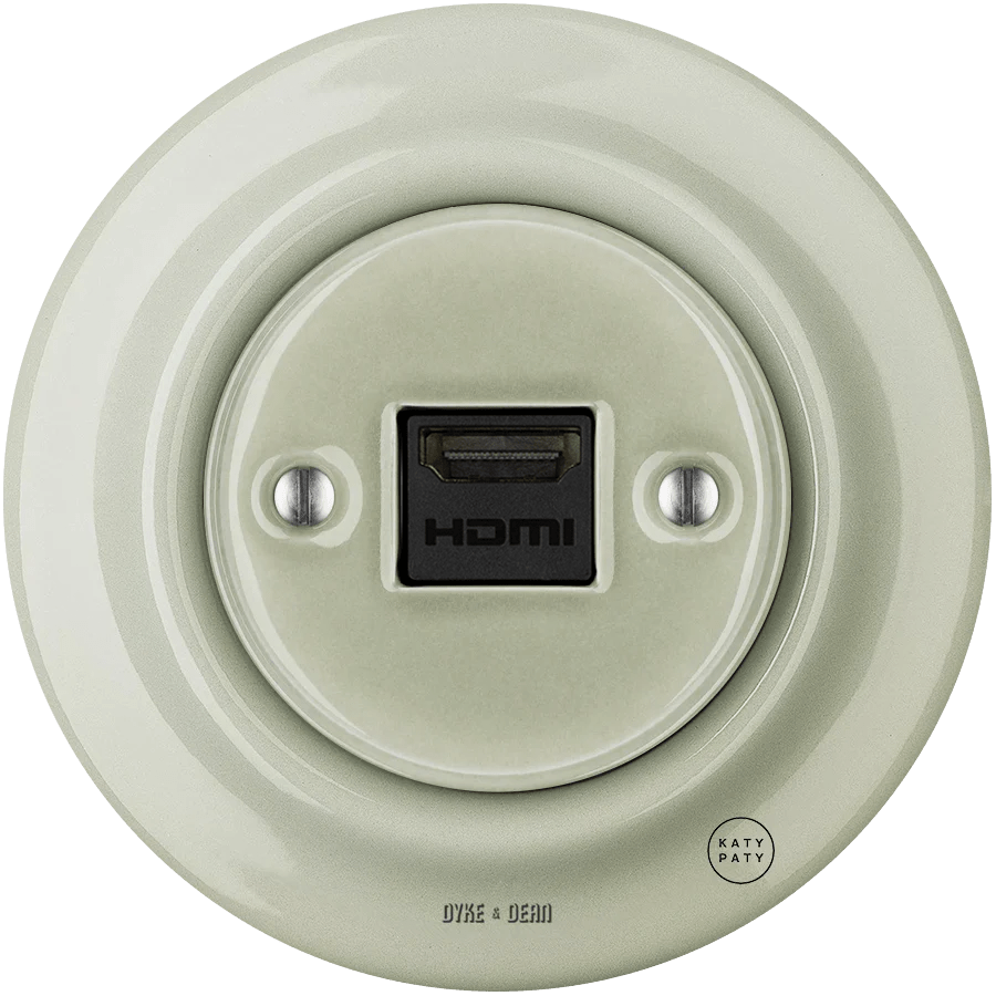 PORCELAIN WALL SOCKET GREY GREEN HDMI - DYKE & DEAN