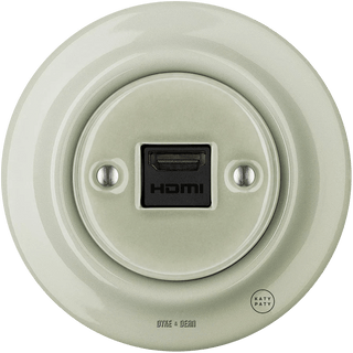 PORCELAIN WALL SOCKET GREY GREEN HDMI - DYKE & DEAN