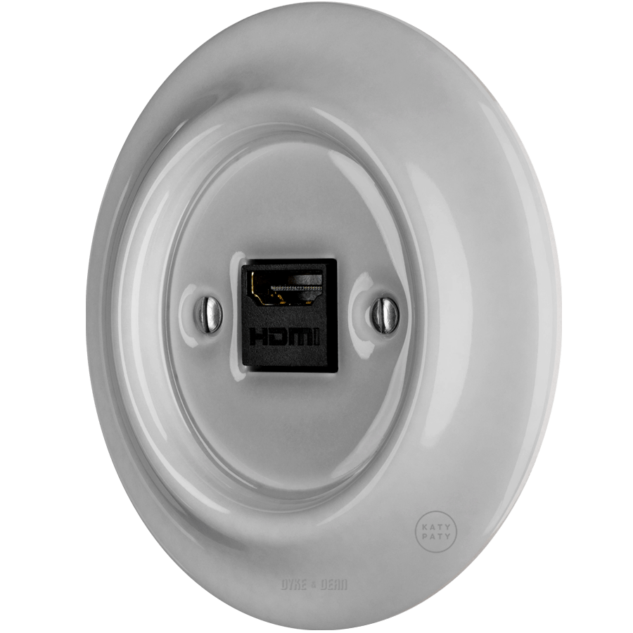 PORCELAIN WALL SOCKET GREY HDMI - DYKE & DEAN