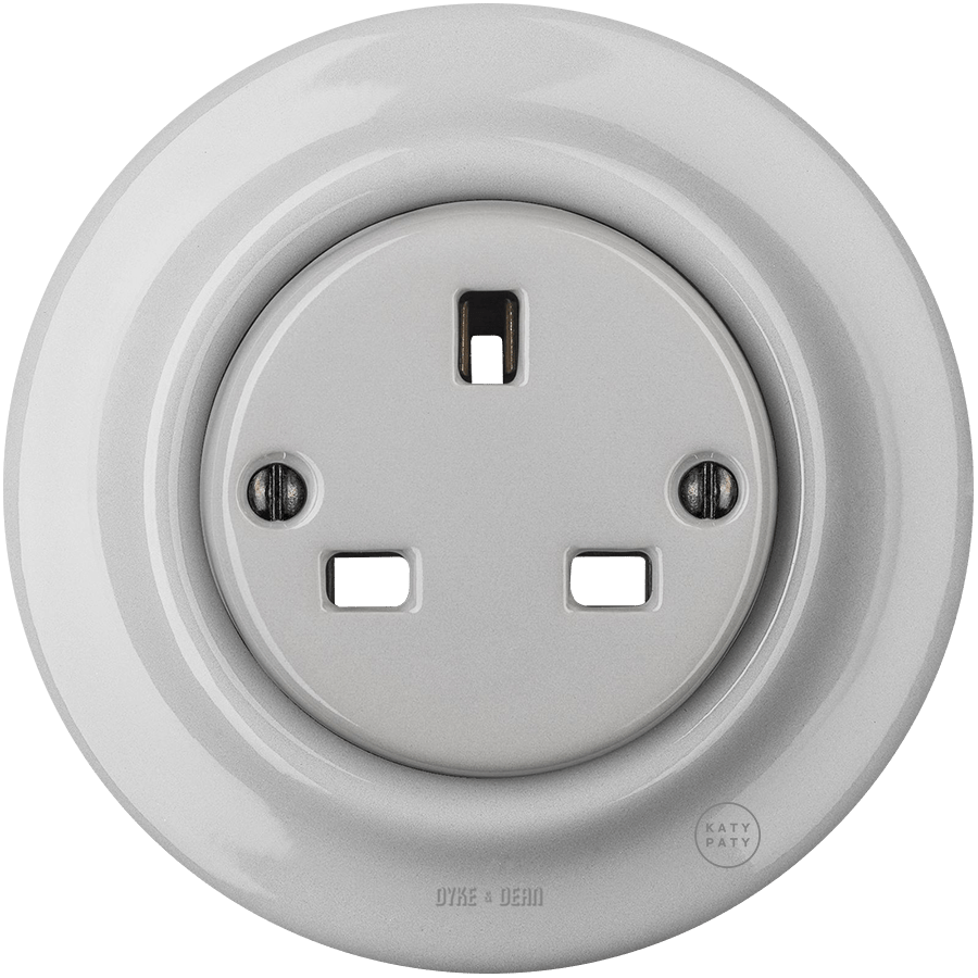 PORCELAIN WALL SOCKET GREY UK - DYKE & DEAN