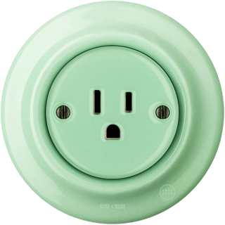 PORCELAIN WALL SOCKET MINT USA 15 AMP - DYKE & DEAN