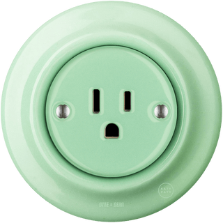 PORCELAIN WALL SOCKET MINT USA 15 AMP - DYKE & DEAN