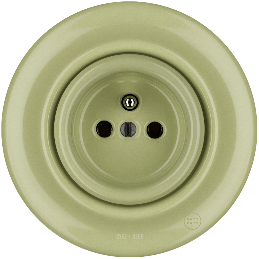 PORCELAIN WALL SOCKET MOSS GREEN - DYKE & DEAN