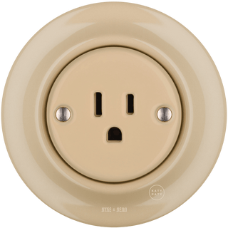 PORCELAIN WALL SOCKET SAND USA 15 AMP - DYKE & DEAN