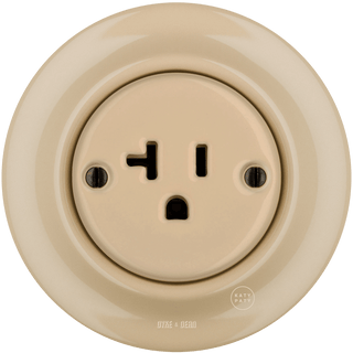 PORCELAIN WALL SOCKET SAND USA 20 AMP - DYKE & DEAN