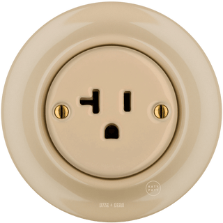 PORCELAIN WALL SOCKET SAND USA 20 AMP - DYKE & DEAN