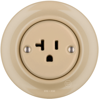 PORCELAIN WALL SOCKET SAND USA 20 AMP - DYKE & DEAN